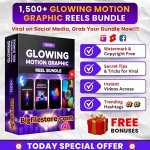 1500+ Glowing Motion Graphic reels Bundle